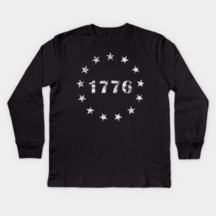 Betsy Ross Stars 1776 Kids Long Sleeve T-Shirt